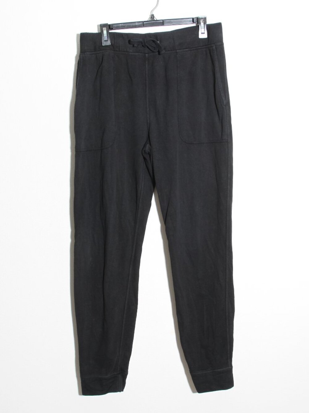 Buck Mason Brushed Loopback Sweatpant Joggers Black Cotton Size Large
